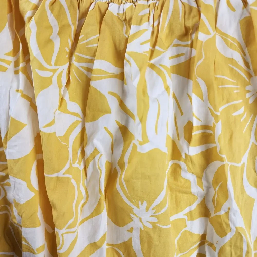 Faithfull the Brand Kiera Skirt Women's 4 Marigold Smocked Waist Band - Picture 11 of 15